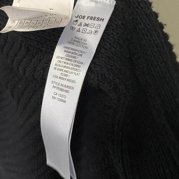 Joe Fresh 100% Cotton Open Front Textured Short Sleeve Cardigan - Picture 14 of 16